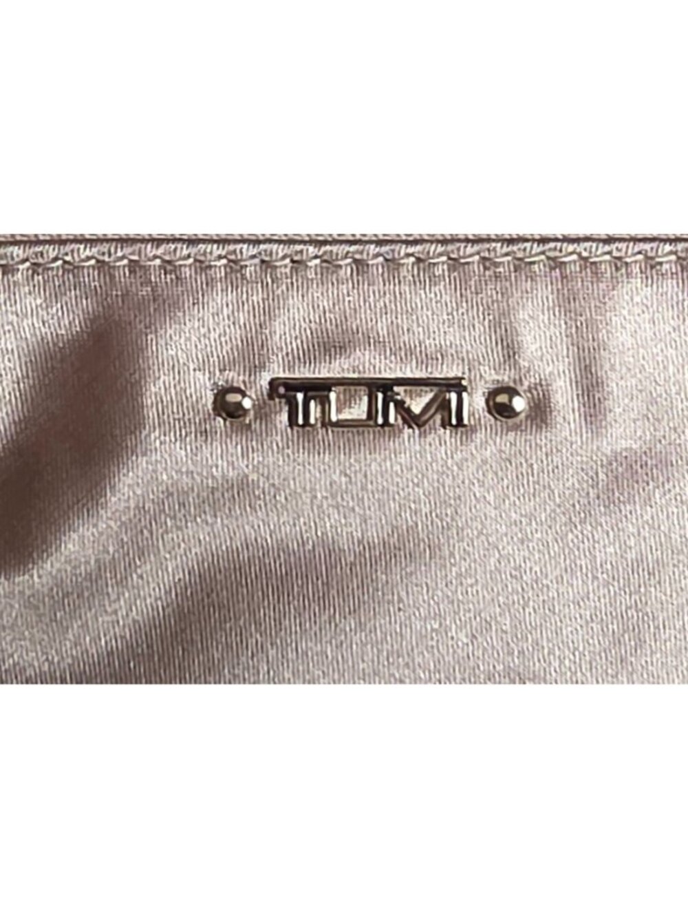 Tumi Rose Gold Metallic Zip Top Pouch - Picture 4 of 8